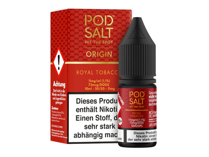 Pod Salt Origin - Royal Tobacco - 10ml Fertigliquid (Nikotinsalz) - 1er Packung 11 mg/ml - Vapes4you