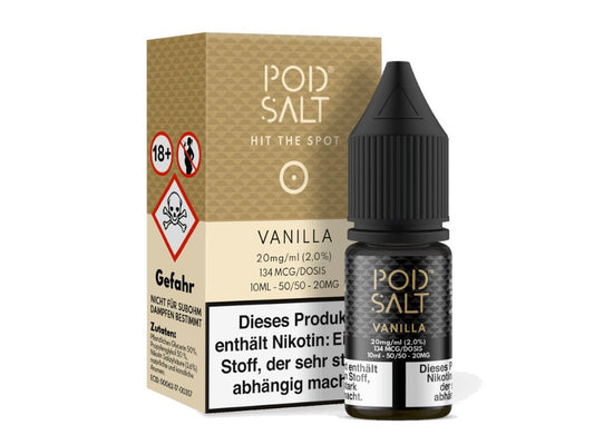 Pod Salt - Vanilla - 10ml Fertigliquid (Nikotinsalz) - 1er Packung 20 mg/ml - Vapes4you