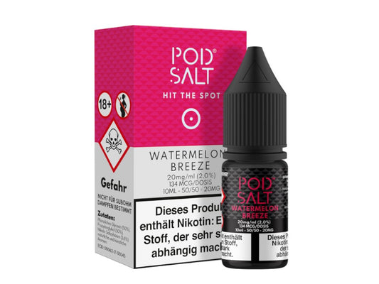 Pod Salt - Watermelon Breeze - 10ml Fertigliquid (Nikotinsalz) - 1er Packung 20 mg/ml - Vapes4you