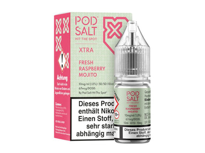 Pod Salt X - Fresh Raspberry Mojito - 10ml Fertigliquid (Nikotinsalz) - Fresh Raspberry Mojito 1er Packung 10 mg/ml Vapes4you