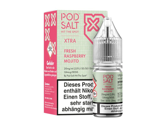 Pod Salt X - Fresh Raspberry Mojito - 10ml Fertigliquid (Nikotinsalz) - Fresh Raspberry Mojito 1er Packung 20 mg/ml Vapes4you