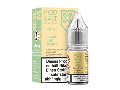 Pod Salt X - Lemon Lime Sorbet - 10ml Fertigliquid (Nikotinsalz) - Lemon Lime Sorbet 1er Packung 10 mg/ml- Vapes4you