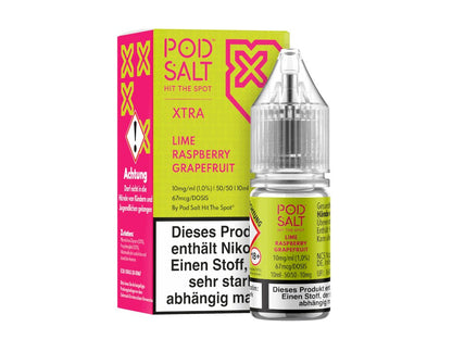 Pod Salt X - Lime Grapefruit Raspberry - 10ml Fertigliquid (Nikotinsalz) - 1er Packung 10 mg/ml - Vapes4you