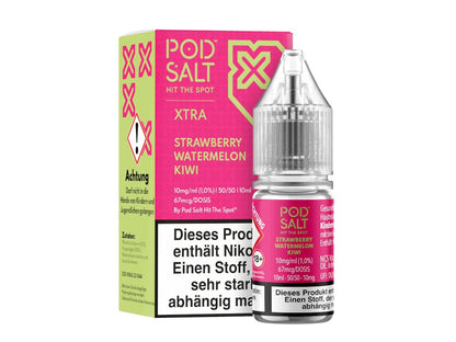 Pod Salt X - Strawberry Watermelon Kiwi - 10ml Fertigliquid (Nikotinsalz) - 1er Packung 10 mg/ml - Vapes4you