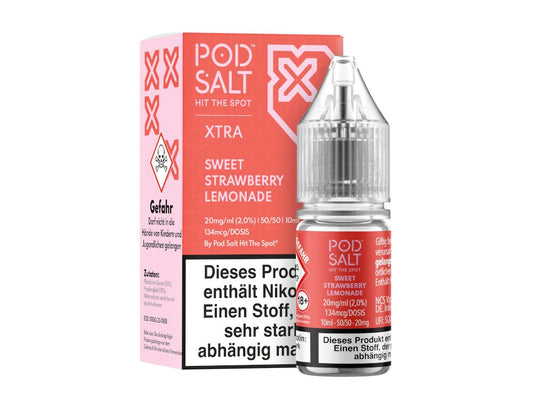 Pod Salt X - Sweet Strawberry Lemonade - 10ml Fertigliquid (Nikotinsalz) - Sweet Strawberry Lemonade 20 mg/ml- Vapes4you