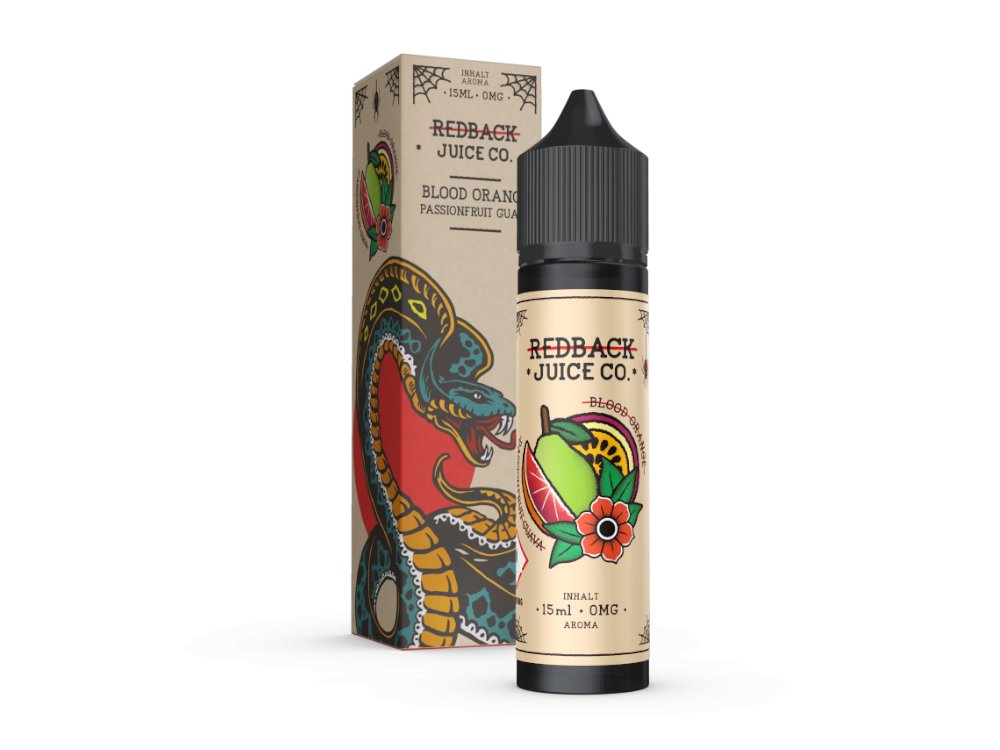 Redback Juice Co. - Blood Orange Passionfruit Guava - Aroma 15 ml (60ml Flasche) - 1er Packung - Vapes4you