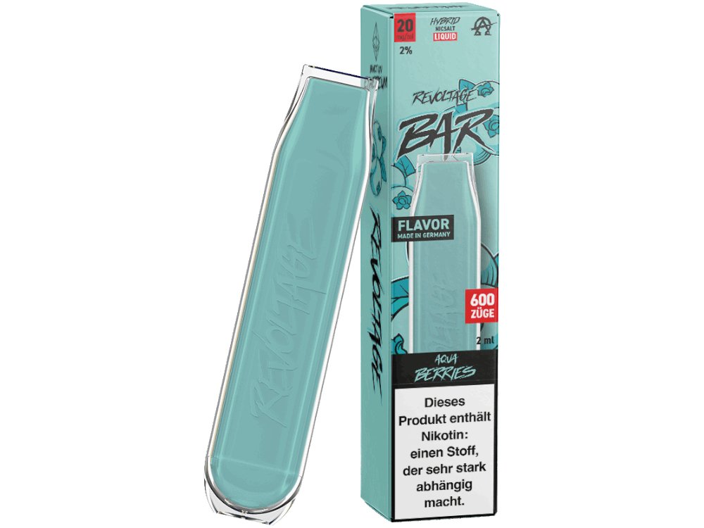 Revoltage - Bar - Einweg E-Zigarette (Nikotin) - Aqua Berries 1er Packung 20 mg/ml- Vapes4you