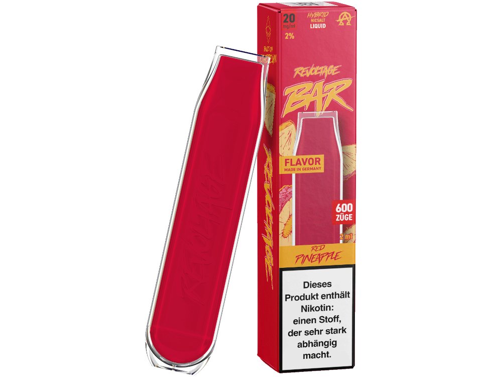 Revoltage - Bar - Einweg E-Zigarette (Nikotin) - Red Pineapple 1er Packung 20 mg/ml- Vapes4you