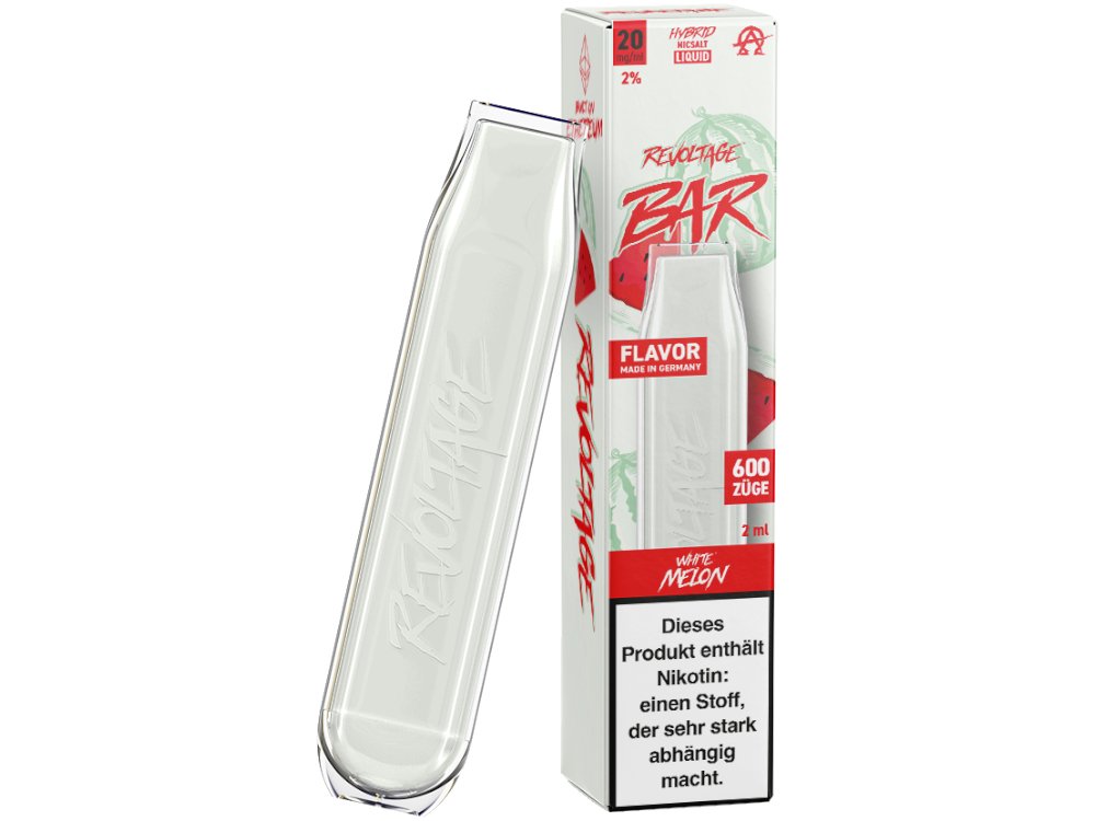 Revoltage - Bar - Einweg E-Zigarette (Nikotin) - White Melon 1er Packung 20 mg/ml- Vapes4you