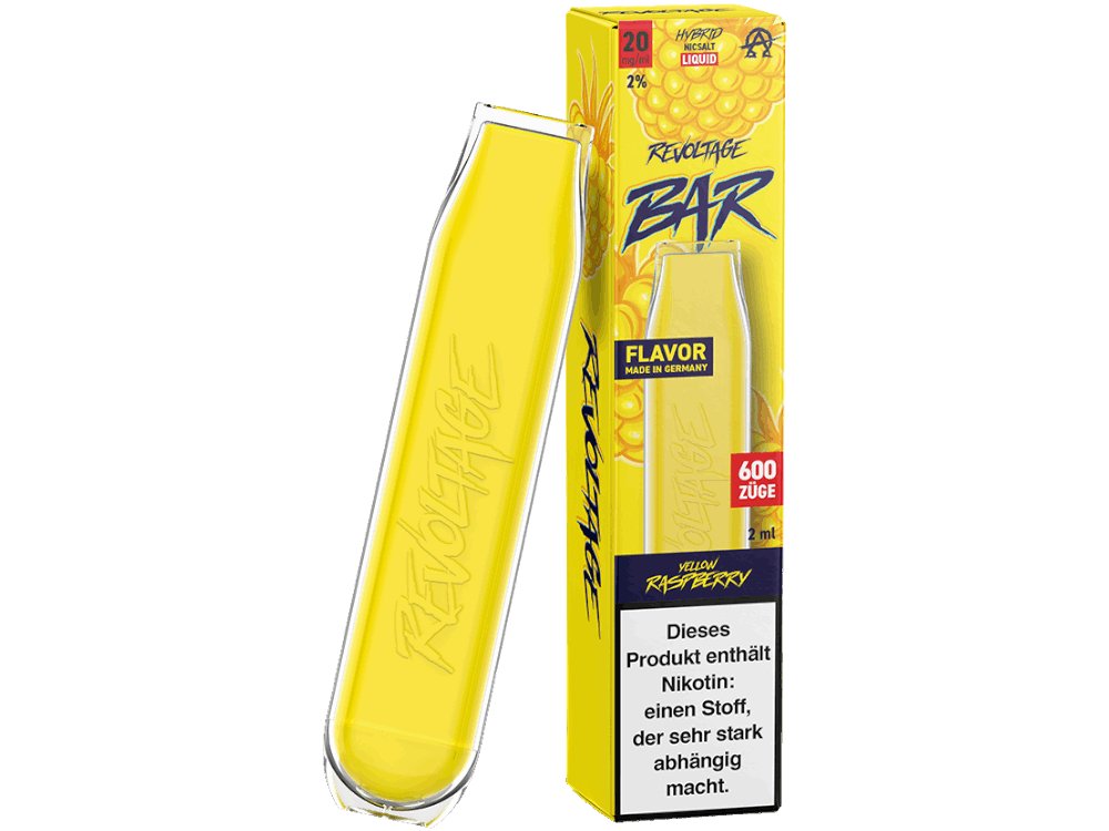Revoltage - Bar - Einweg E-Zigarette (Nikotin) - Yellow Raspberry 1er Packung 20 mg/ml- Vapes4you