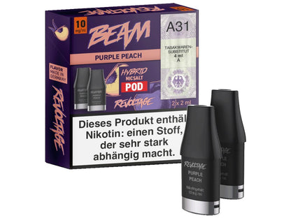 Revoltage - Beam - 2ml Prefilled Pods (2 Stück pro Packung) (Nikotin) - Purple Peach 1er Packung 10 mg/ml- Vapes4you