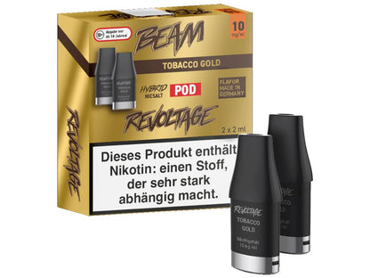 Revoltage - Beam - 2ml Prefilled Pods (2 Stück pro Packung) (Nikotin) - Tobacco Gold 1er Packung 10 mg/ml- Vapes4you