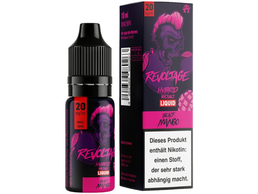 Revoltage - Black Mango - 10ml Fertigliquid (Nikotinfrei/Hybrid Nikotinsalz) - Black Mango 1er Packung 20 mg/ml- Vapes4you