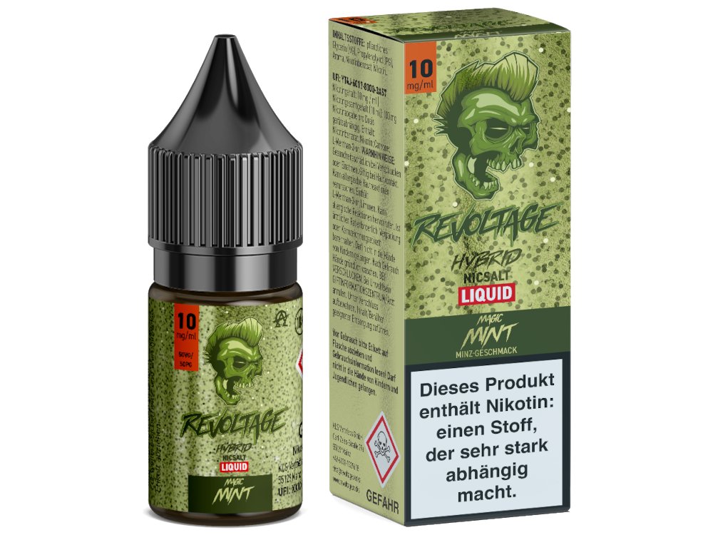 Revoltage - Magic Mint - 10ml Fertigliquid (Hybrid Nikotinsalz) - Magic Mint 1er Packung 10 mg/ml- Vapes4you
