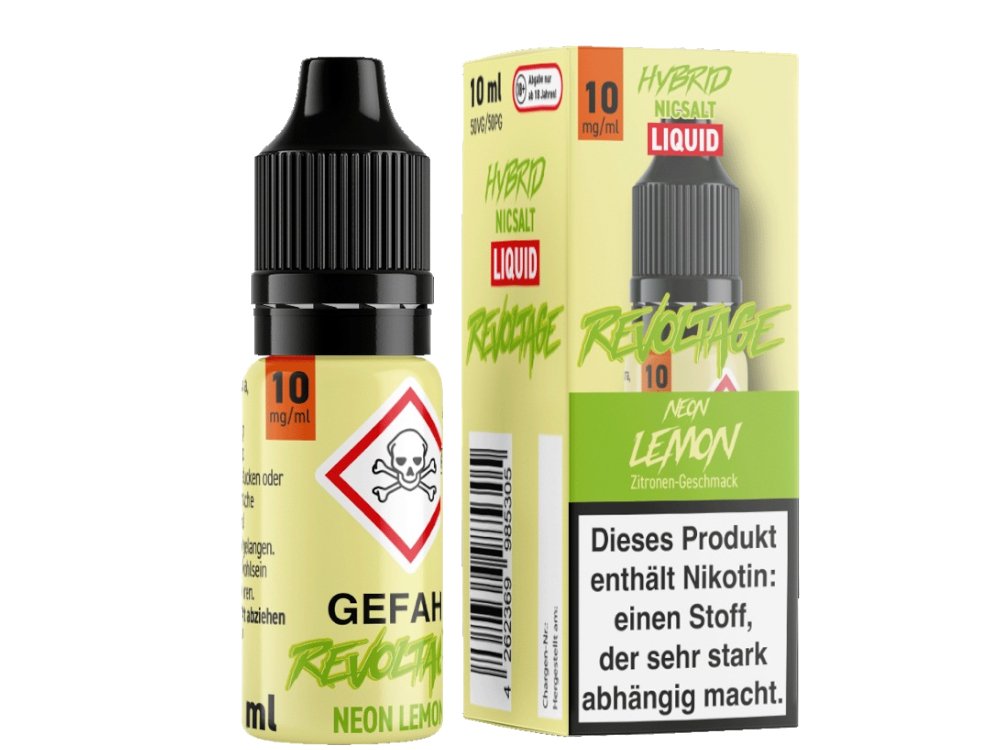 Revoltage - Neon Lemon - 10ml Fertigliquid (Hybrid Nikotinsalz) - Neon Lemon 1er Packung 10 mg/ml- Vapes4you