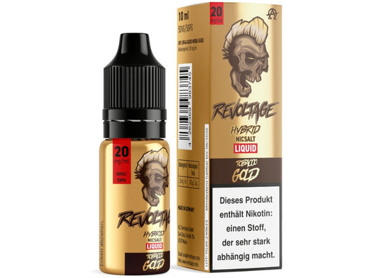 Revoltage - Tobacco Gold - 10ml Fertigliquid (Hybrid Nikotinsalz) - 1er Packung 20 mg/ml - Vapes4you