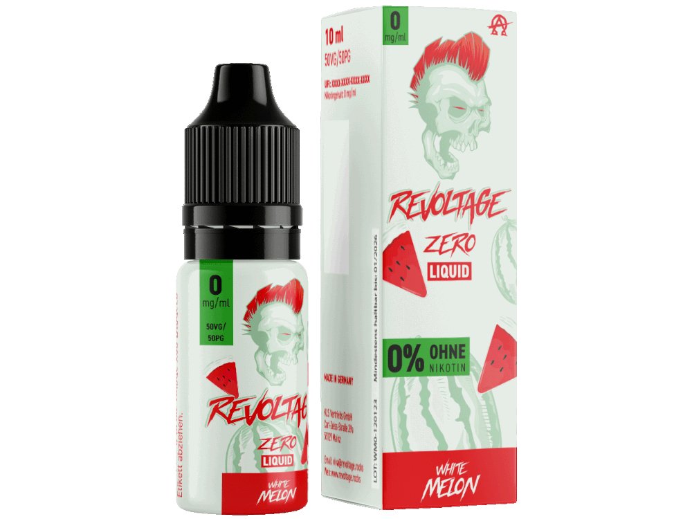 Revoltage - White Melon - 10ml Fertigliquid (Nikotinfrei/Hybrid Nikotinsalz) - 1er Packung 10 mg/ml - Vapes4you