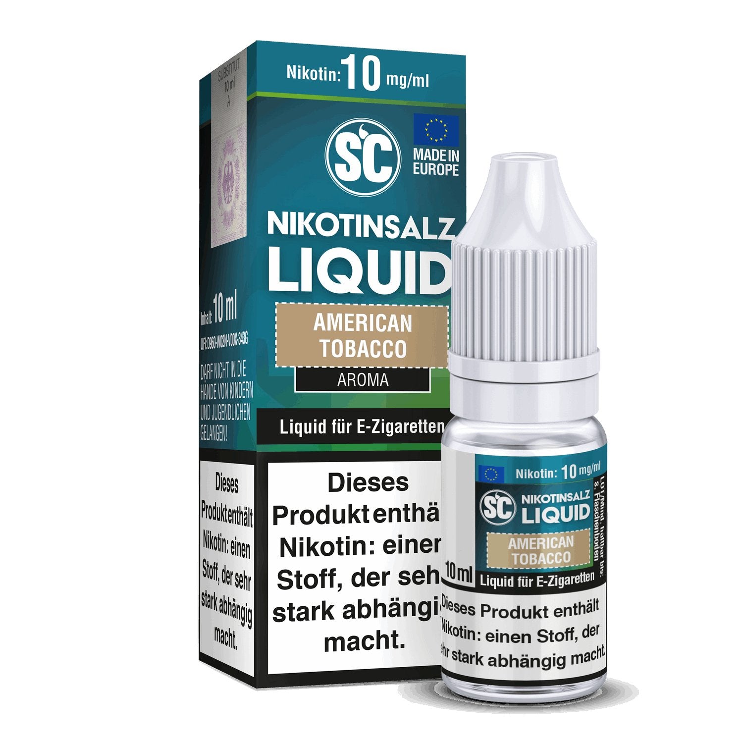 SC - American Tobacco - 10ml Fertigliquid (Nikotinsalz) - 1er Packung 10 mg/ml - Vapes4you