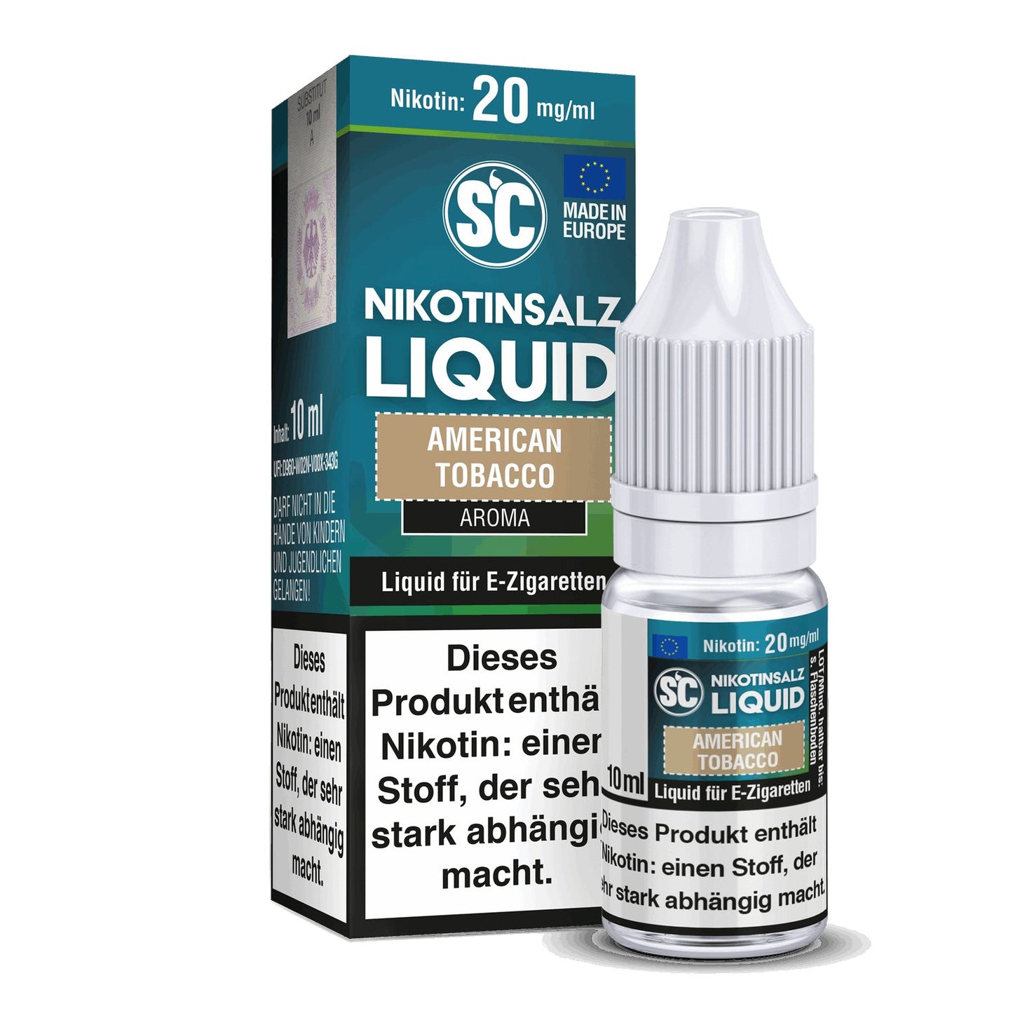 SC - American Tobacco - 10ml Fertigliquid (Nikotinsalz) - 1er Packung 20 mg/ml - Vapes4you