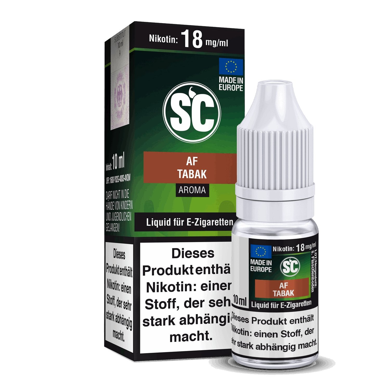 SC - Americas Finest Tabak - 10ml Fertigliquid (Nikotinfrei/Nikotin) - 1er Packung 0 mg/ml - Vapes4you