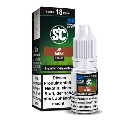 SC - Americas Finest Tabak - 10ml Fertigliquid (Nikotinfrei/Nikotin) - 1er Packung 18 mg/ml - Vapes4you