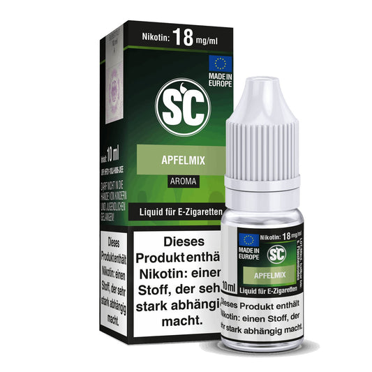 SC - Apfelmix - 10ml Fertigliquid (Nikotinfrei/Nikotin) - 1er Packung 6 mg/ml - Vapes4you