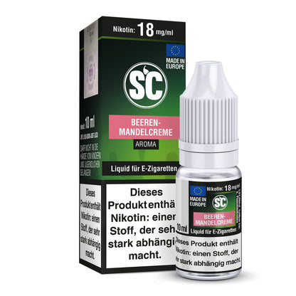 SC - Beeren Mandelcreme - 10ml Fertigliquid (Nikotinfrei/Nikotin) - 1er Packung 12 mg/ml - Vapes4you