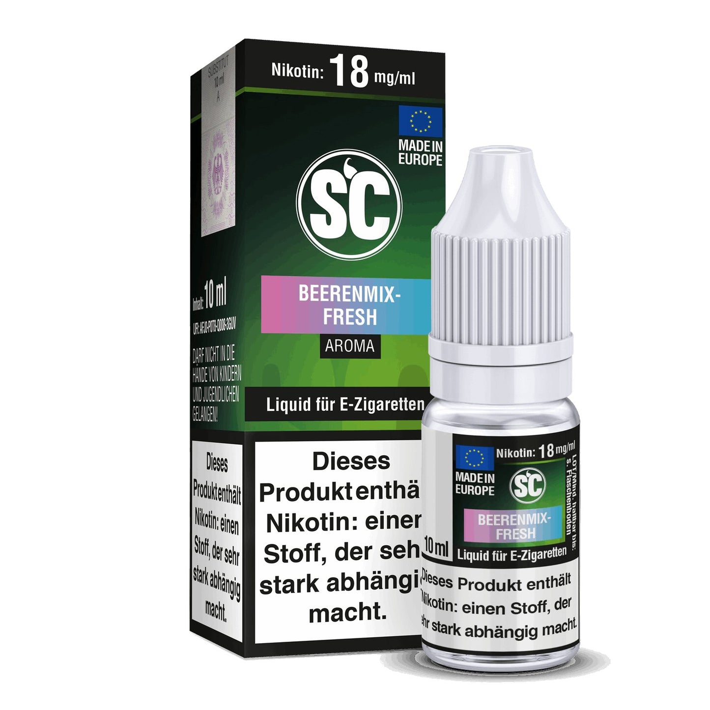 SC - Beerenmix Fresh - 10ml Fertigliquid (Nikotinfrei/Nikotin) - 1er Packung 18 mg/ml - Vapes4you