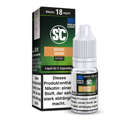 SC - Desert Safari Tabak - 10ml Fertigliquid (Nikotinfrei/Nikotin) - 1er Packung 18 mg/ml - Vapes4you