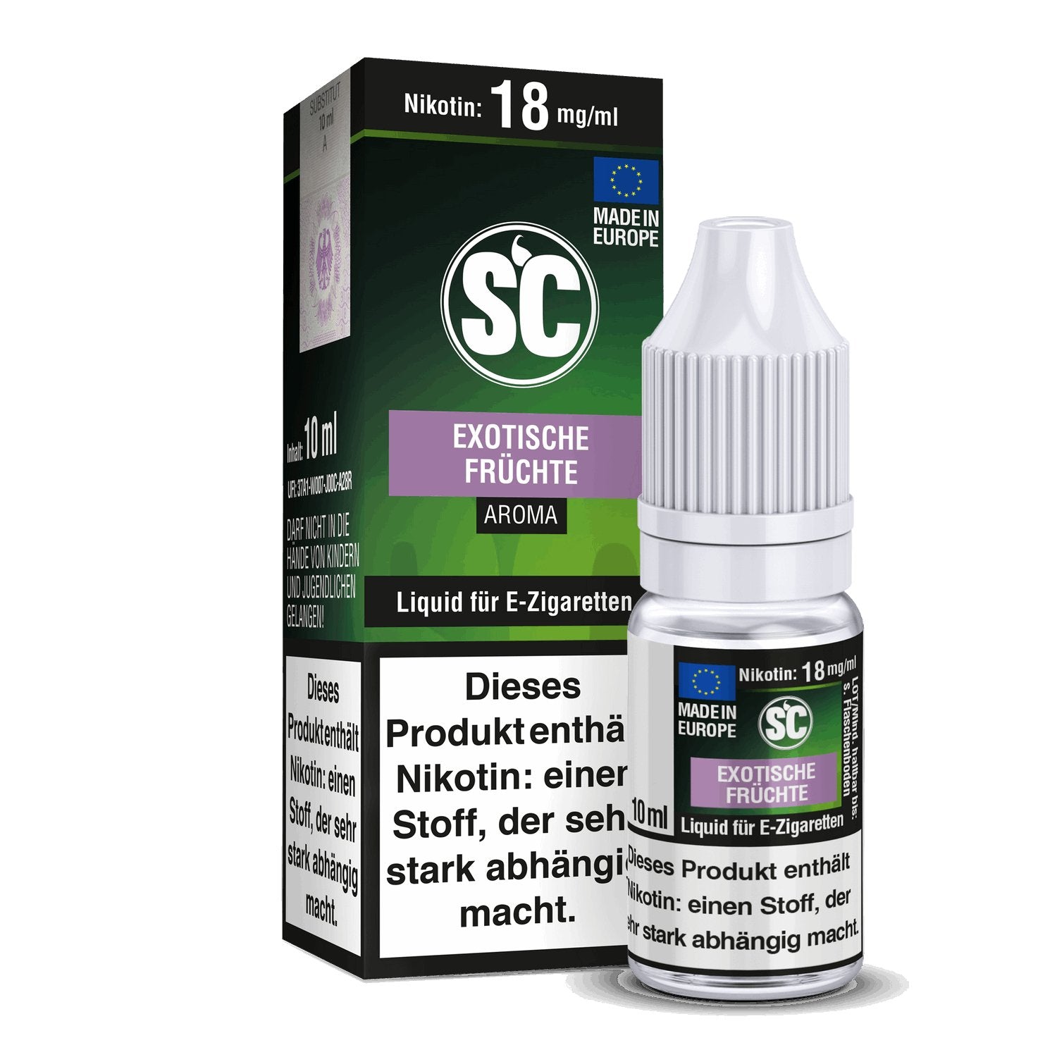 SC - Exotische Früchte - 10ml Fertigliquid (Nikotinfrei/Nikotin) - 1er Packung 0 mg/ml - Vapes4you