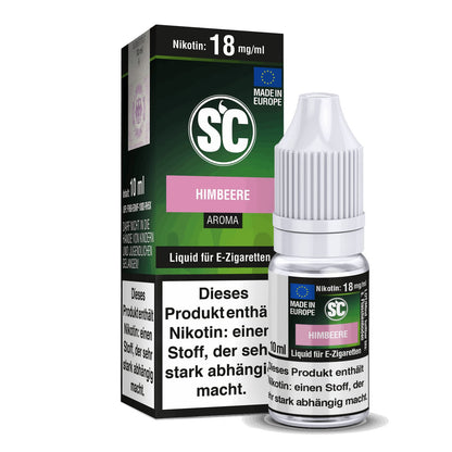 SC - Himbeere - 10ml Fertigliquid (Nikotinfrei/Nikotin) - 1er Packung 18 mg/ml - Vapes4you