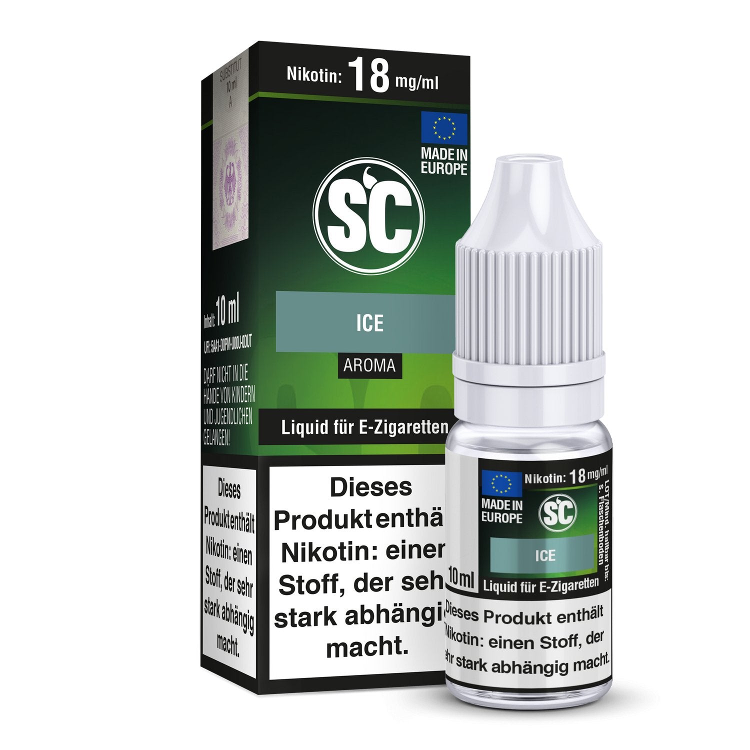 SC - Ice - 10ml Fertigliquid (Nikotinfrei/Nikotin) - 1er Packung 18 mg/ml - Vapes4you