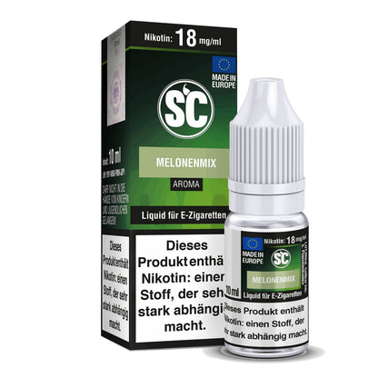 SC - Melonenmix - 10ml Fertigliquid (Nikotinfrei/Nikotin)Melonenmix E-Zigaretten Liquid - 1er Packung 0 mg/ml - Vapes4you