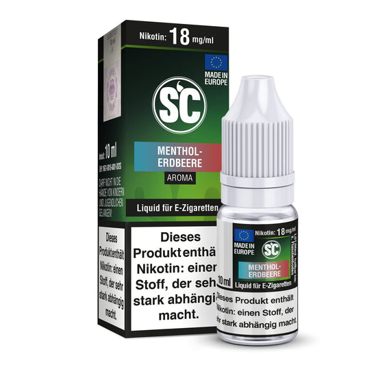 SC - Menthol-Erdbeere - 10ml Fertigliquid (Nikotinfrei/Nikotin) - 1er Packung 6 mg/ml - Vapes4you