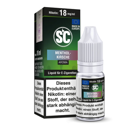 SC - Menthol-Kirsche - 10ml Fertigliquid (Nikotinfrei/Nikotin) - 1er Packung 12 mg/ml - Vapes4you