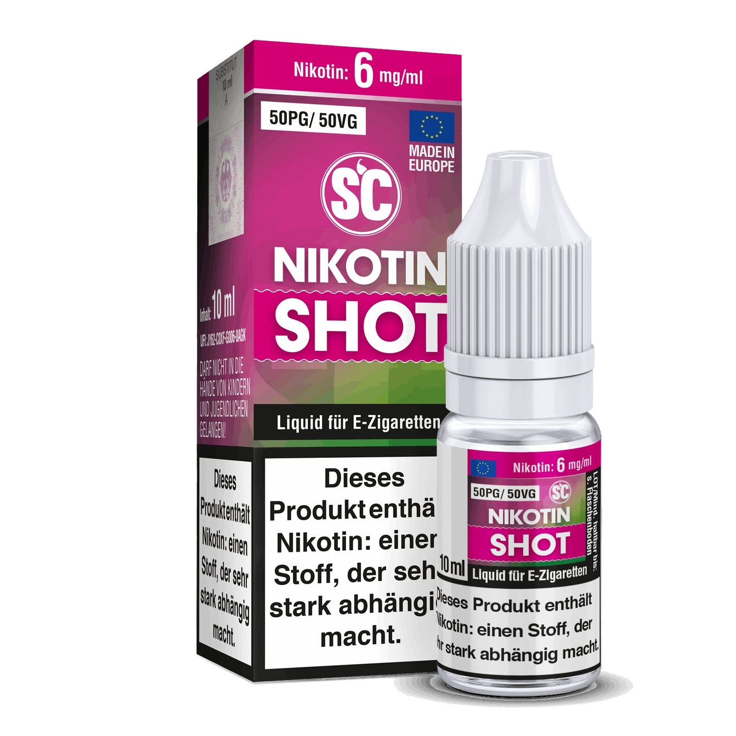 SC - Nikotin Shot - 10ml (50PG/50VG) - 50PG / 50VG 1er Packung 6 mg/ml- Vapes4you