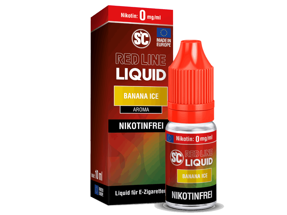 SC - Red Line Banana Ice - 10ml Fertigliquid (Nikotinfrei/Nikotinsalz) - 1er Packung 0 mg/ml - Vapes4you