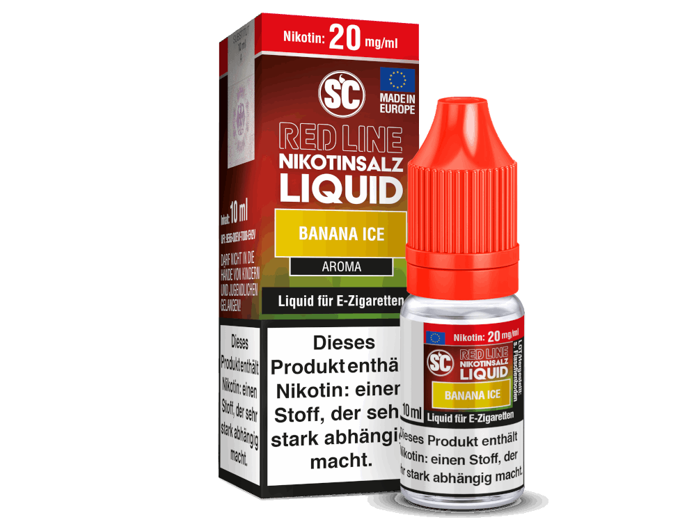 SC - Red Line Banana Ice - 10ml Fertigliquid (Nikotinfrei/Nikotinsalz) - 1er Packung 10 mg/ml - Vapes4you