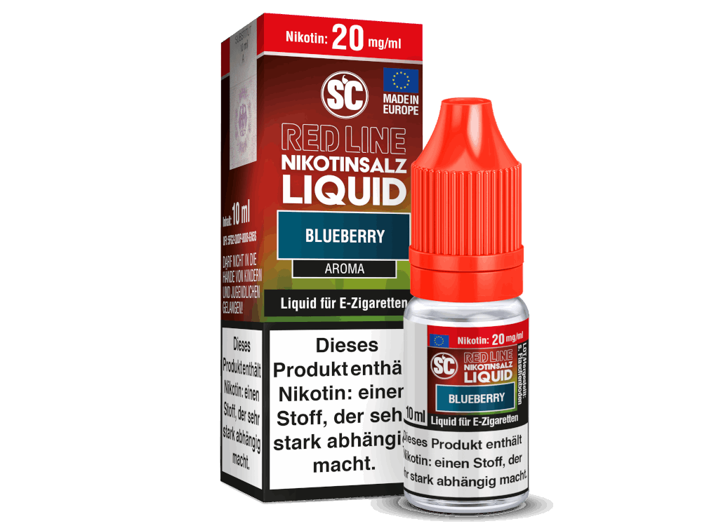 SC - Red Line Blueberry - 10ml Fertigliquid (Nikotinfrei/Nikotinsalz) - 1er Packung 10 mg/ml - Vapes4you