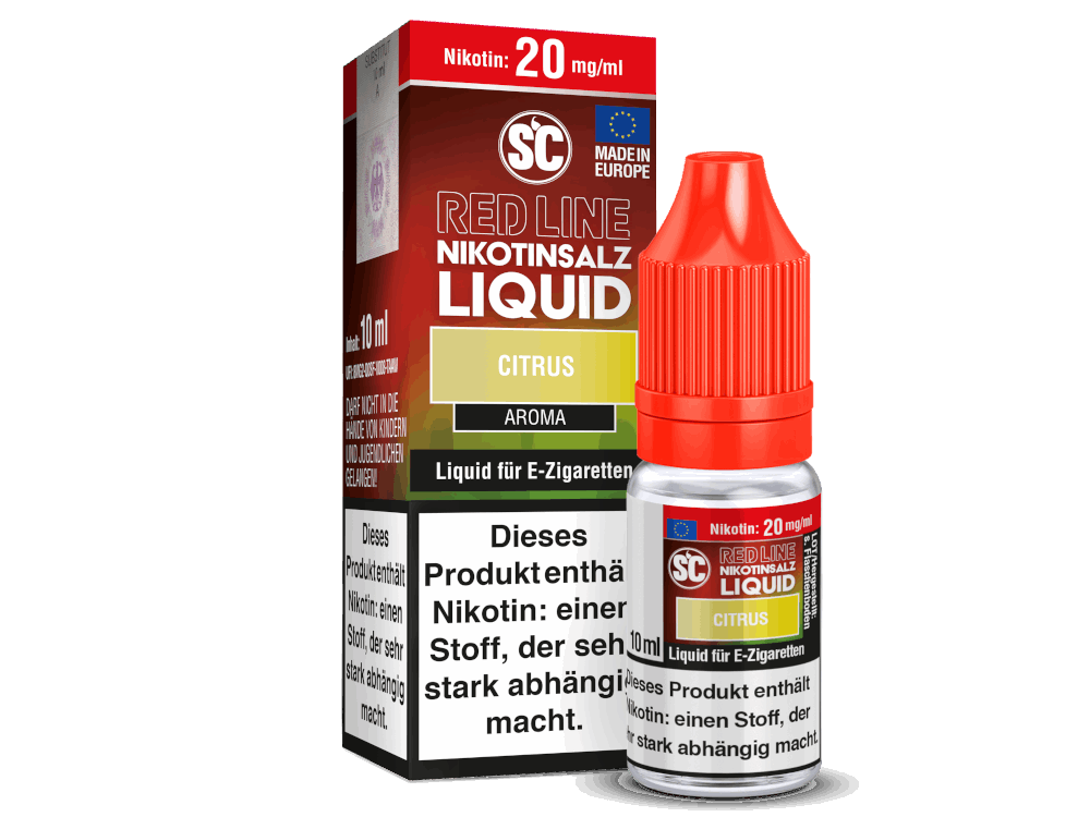 SC - Red Line Citrus - 10ml Fertigliquid (Nikotinfrei/Nikotinsalz) - 1er Packung 20 mg/ml - Vapes4you