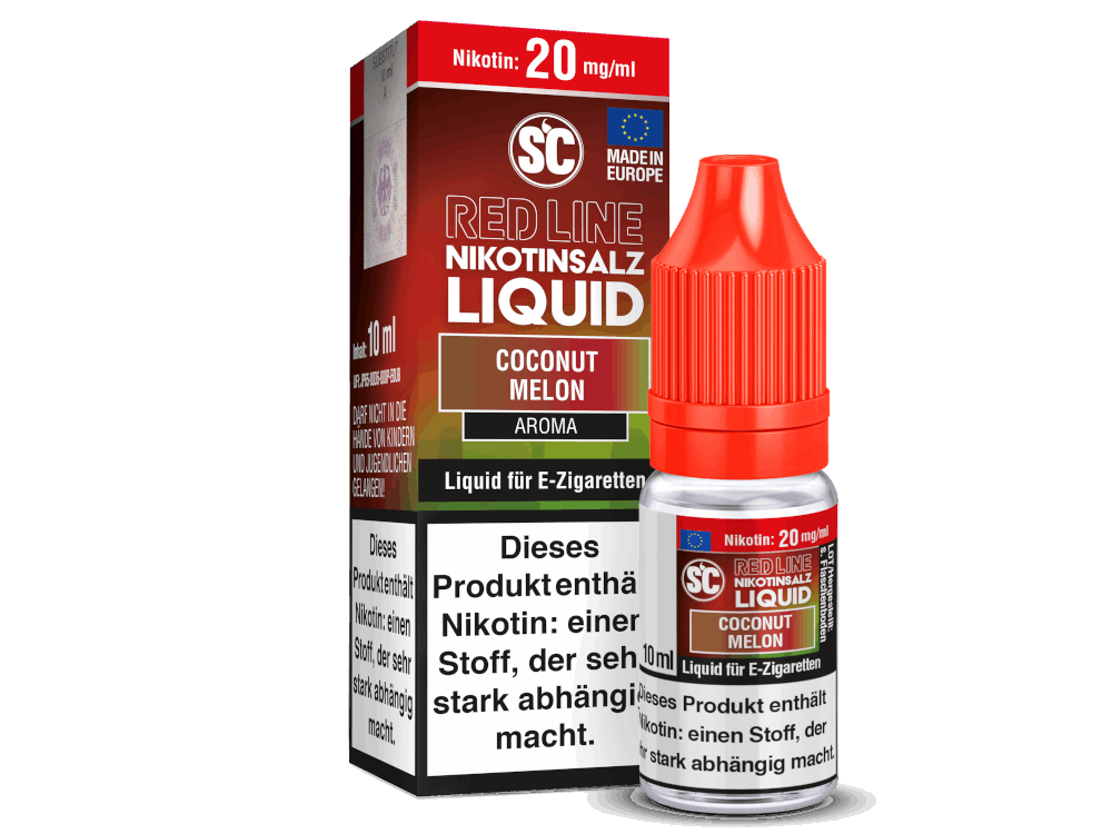 SC - Red Line Coconut Melon - 10ml Fertigliquid (Nikotinfrei/Nikotinsalz) - 1er Packung 10 mg/ml - Vapes4you