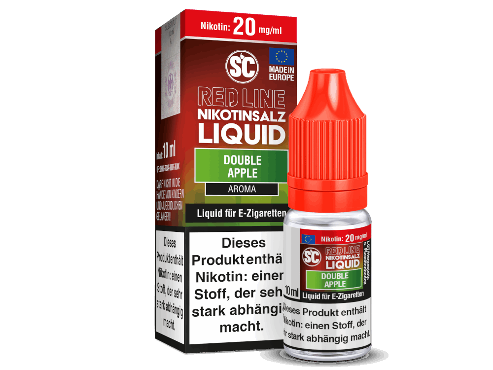 SC - Red Line Double Apple - 10ml Fertigliquid (Nikotinfrei/Nikotinsalz) - 1er Packung 10 mg/ml - Vapes4you