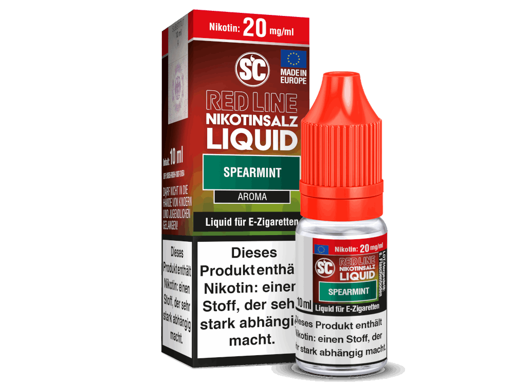 SC - Red Line Spearmint - 10ml Fertigliquid (Nikotinfrei/Nikotinsalz) - 1er Packung 10 mg/ml - Vapes4you