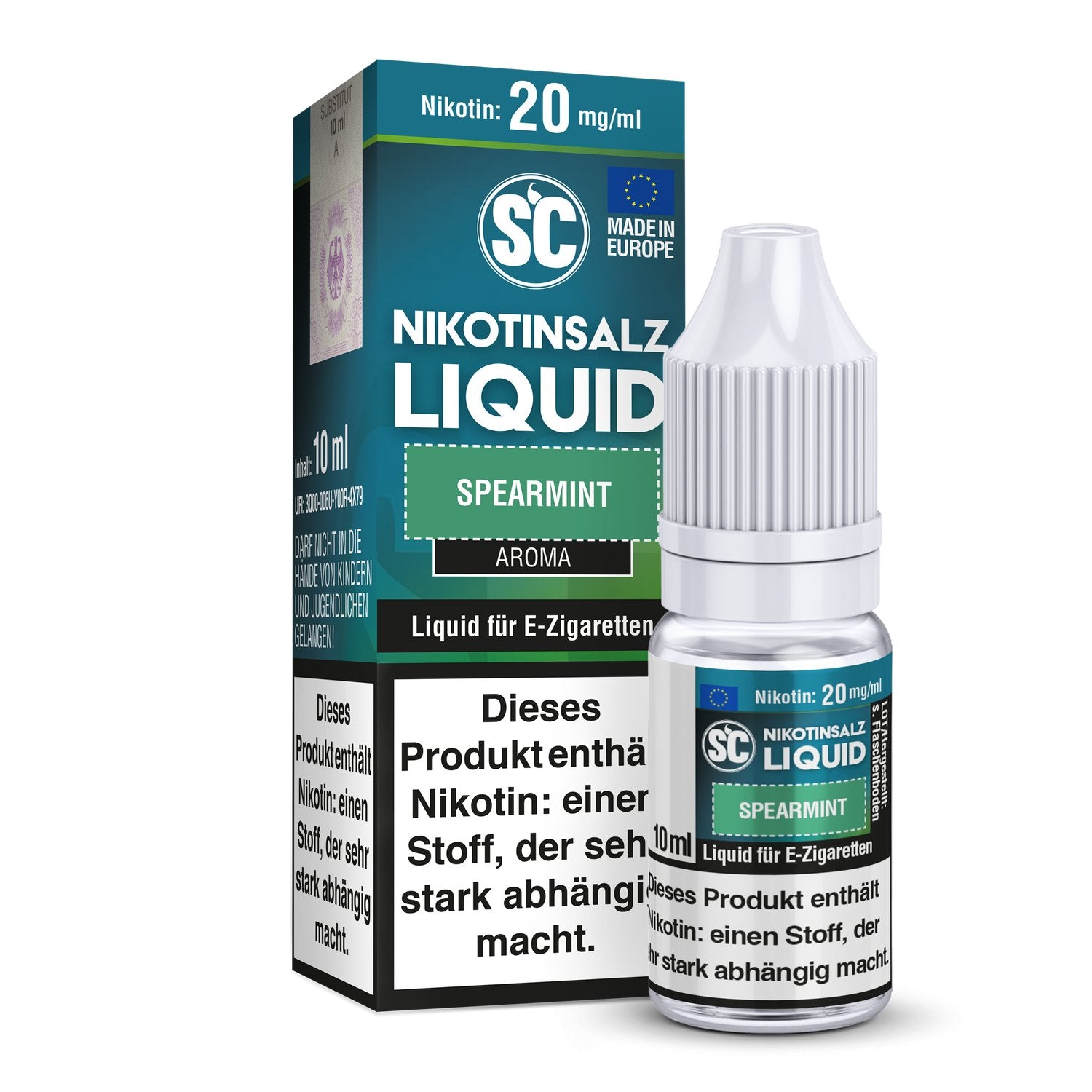 SC - Spearmint - 10ml Fertigliquid (Nikotinsalz) - 1er Packung 20 mg/ml - Vapes4you