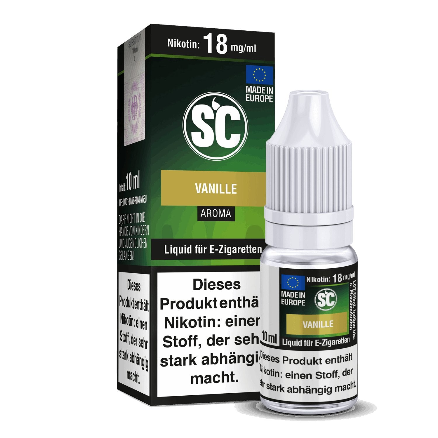 SC - Vanille - 10ml Fertigliquid (Nikotinfrei/Nikotin) - 1er Packung 0 mg/ml - Vapes4you