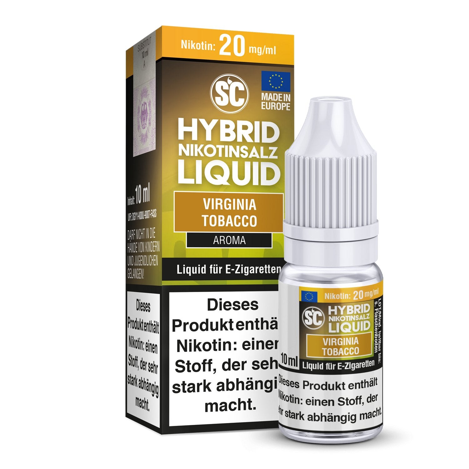SC - Virginia Tobacco - 10ml Fertigliquid (Hybrid Nikotinsalz) - 1er Packung 10 mg/ml - Vapes4you