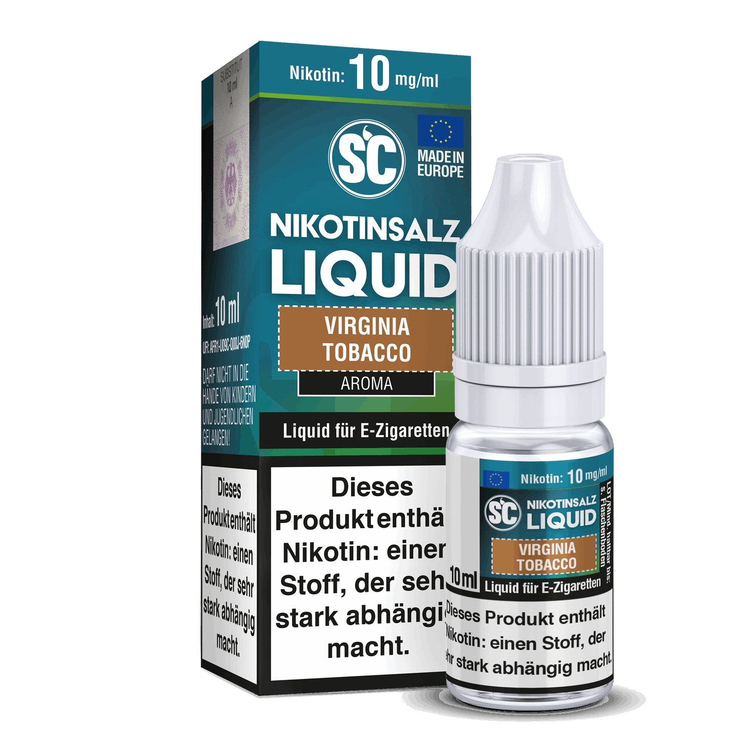 SC - Virginia Tobacco - 10ml Fertigliquid (Nikotinsalz) - 1er Packung 10 mg/ml - Vapes4you