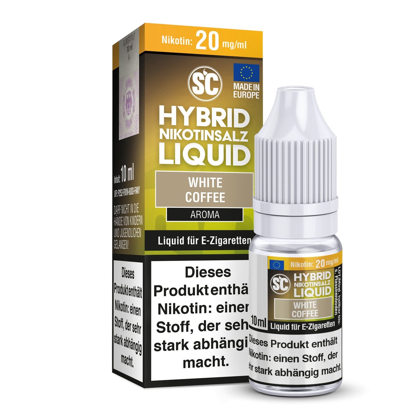 SC - White Coffee - 10ml Fertigliquid (Hybrid Nikotinsalz) - 1er Packung 20 mg/ml - Vapes4you