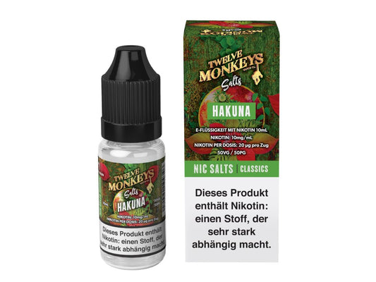 Twelve Monkeys - Hakuna - 10ml Fertigliquid (Nikotinsalz) - 1er Packung 10 mg/ml - Vapes4you