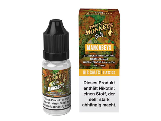Twelve Monkeys - Mangabeys - 10ml Fertigliquid (Nikotinsalz) - 1er Packung 10 mg/ml - Vapes4you
